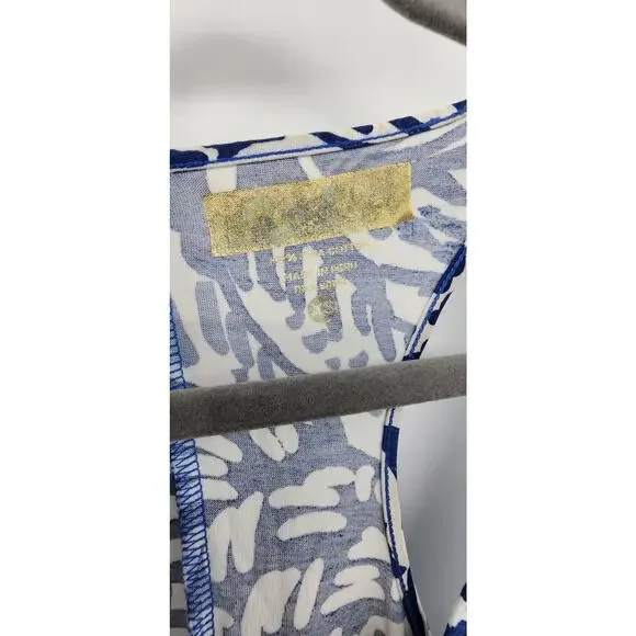 Lilly Pulitzer Kerri Maxi Dress Resort White Blue Pima Cotton‎ Racerback XS - Picture 8 of 9